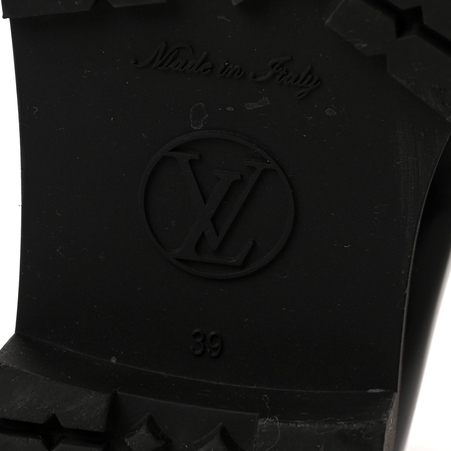 Rubber Embossed Monogram Splash Rain Short Boots 39 Black