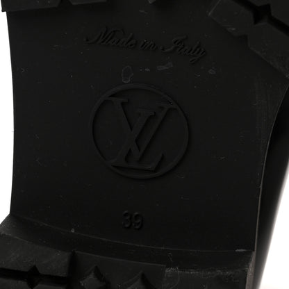 Louis Vuitton Rubber Embossed Monogram Splash Rain Short Boots 39 Black 6 of 9