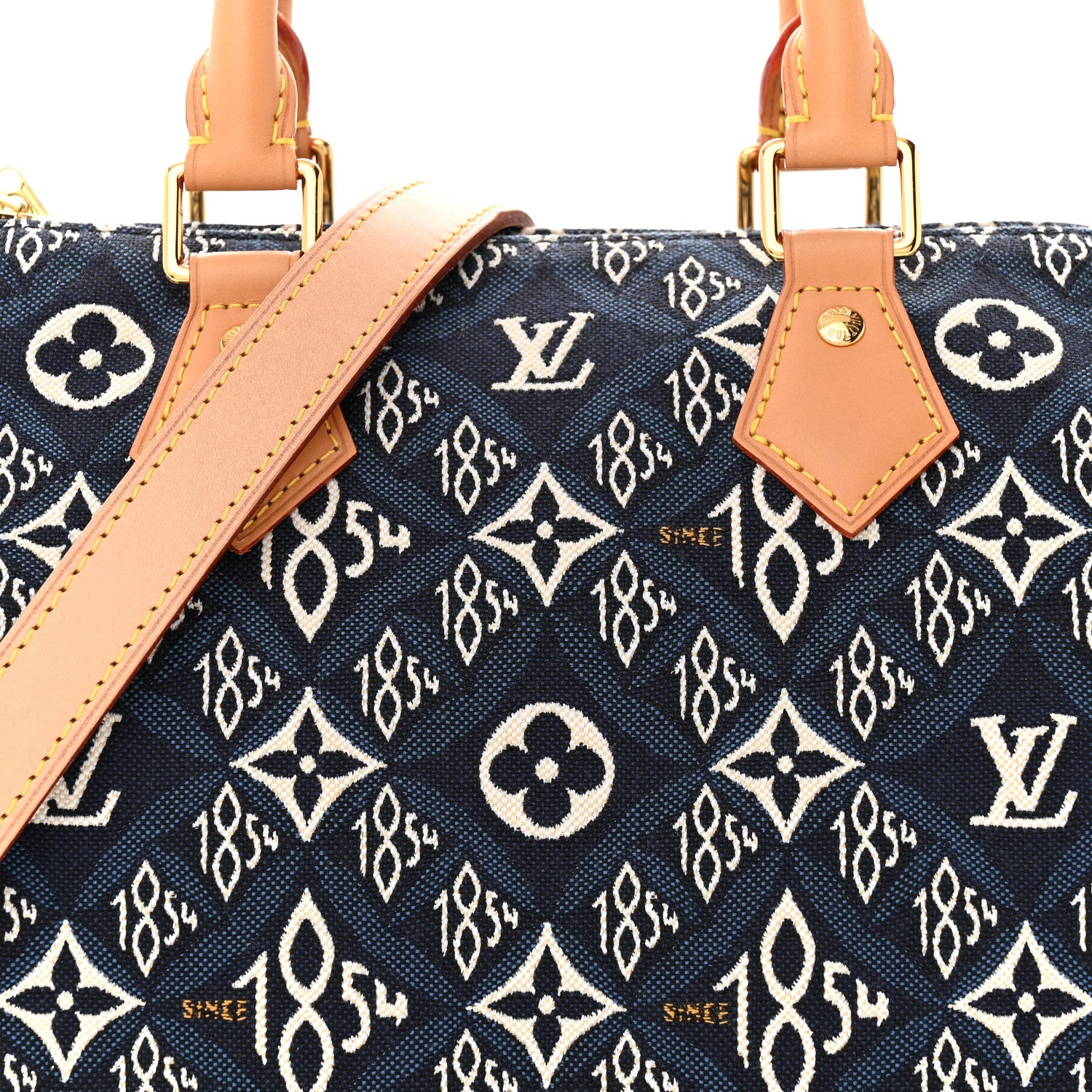 Louis Vuitton Jacquard Since 1854 Speedy Bandouliere 25 Blue 8 of 14
