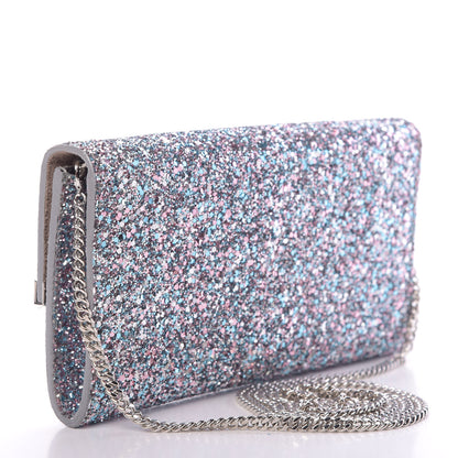 Jimmy Choo Glitter Emmie Clutch Bubblegum Mix 3 of 15