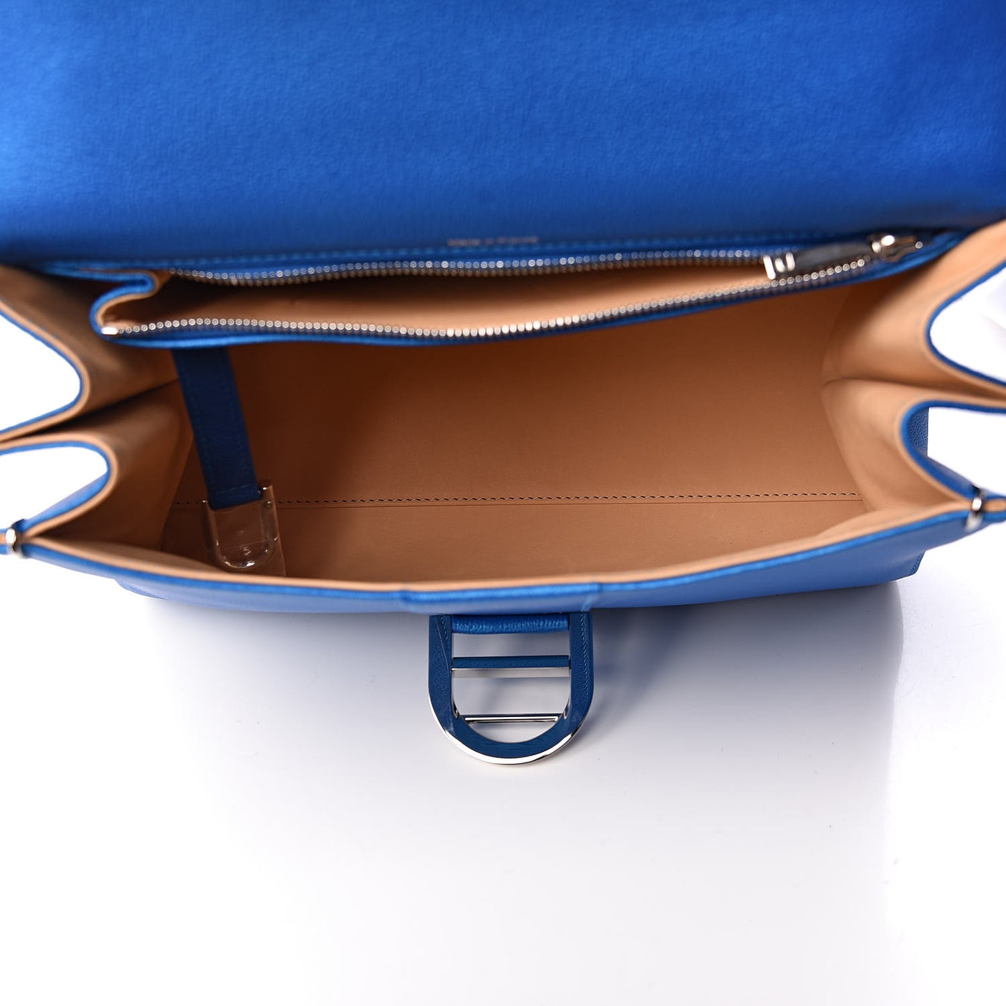 Metallic Grained Calfskin MM Brillant Satchel Satin Electric