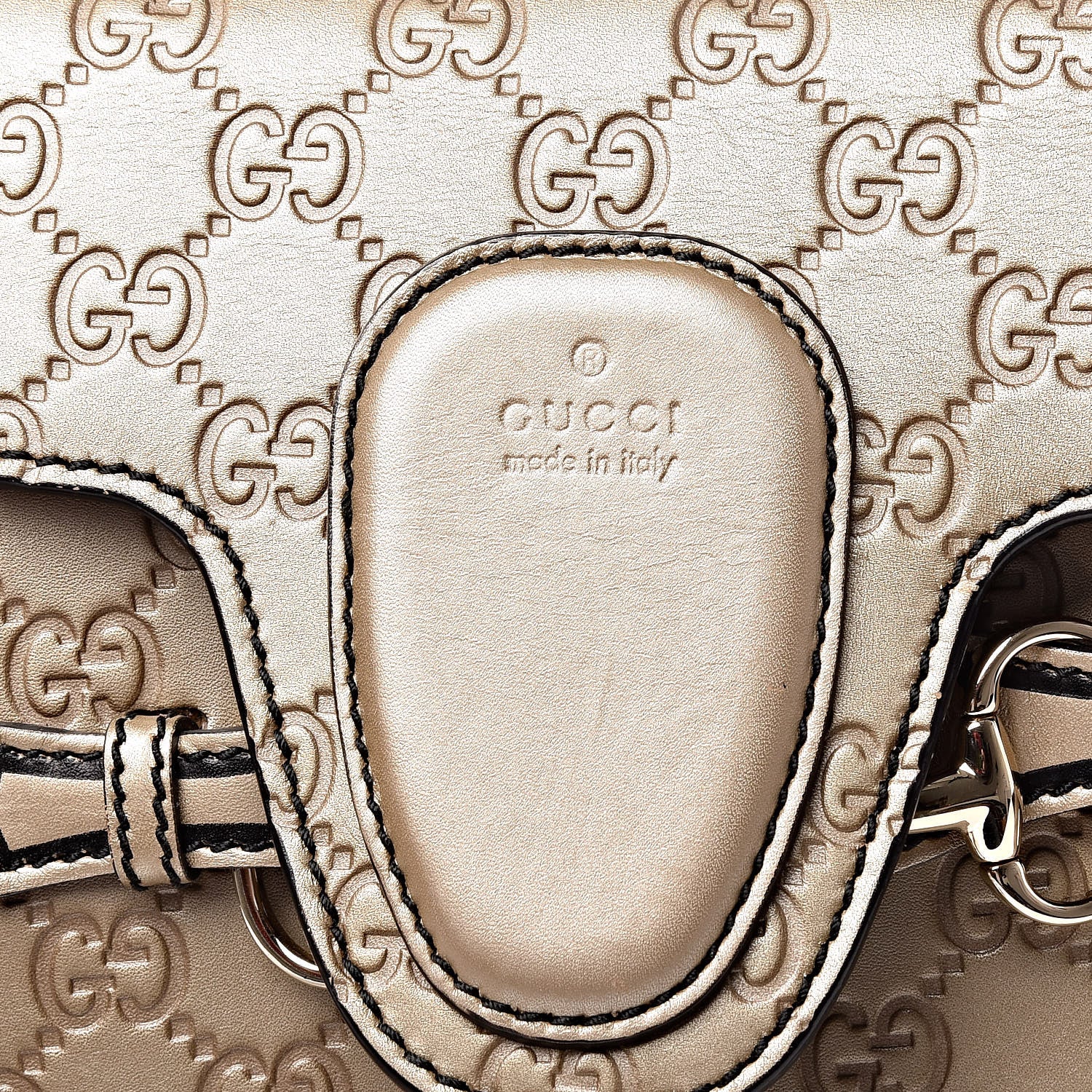 Gucci GG Shine Guccissima Medium Emily Chain Shoulder Bag Gold 17 of 17