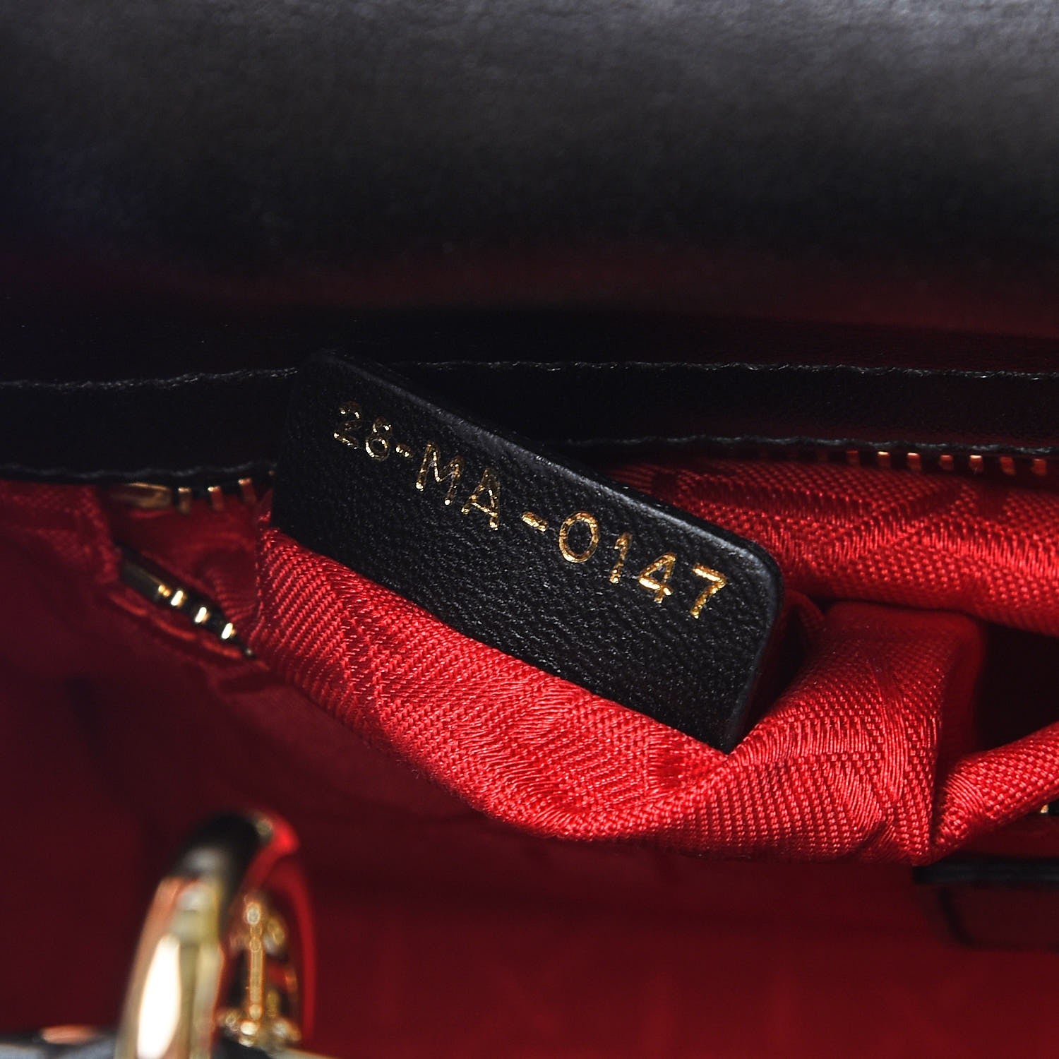 Christian Dior Lambskin Cannage Small Lucky Badges My Lady Dior Black 8 of 11