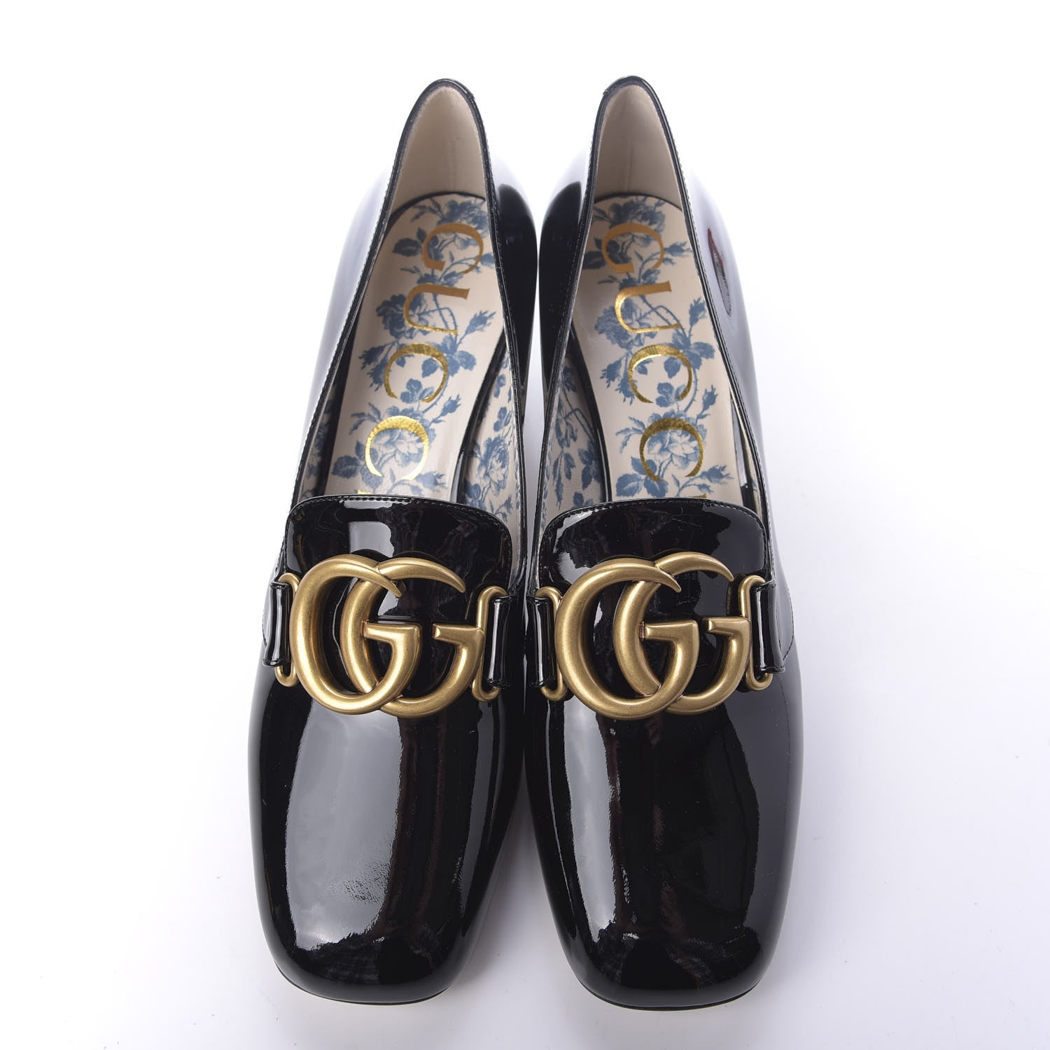 Gucci Vernice GG Victoire 55mm Loafer Pumps 38.5 Black 6 of 11