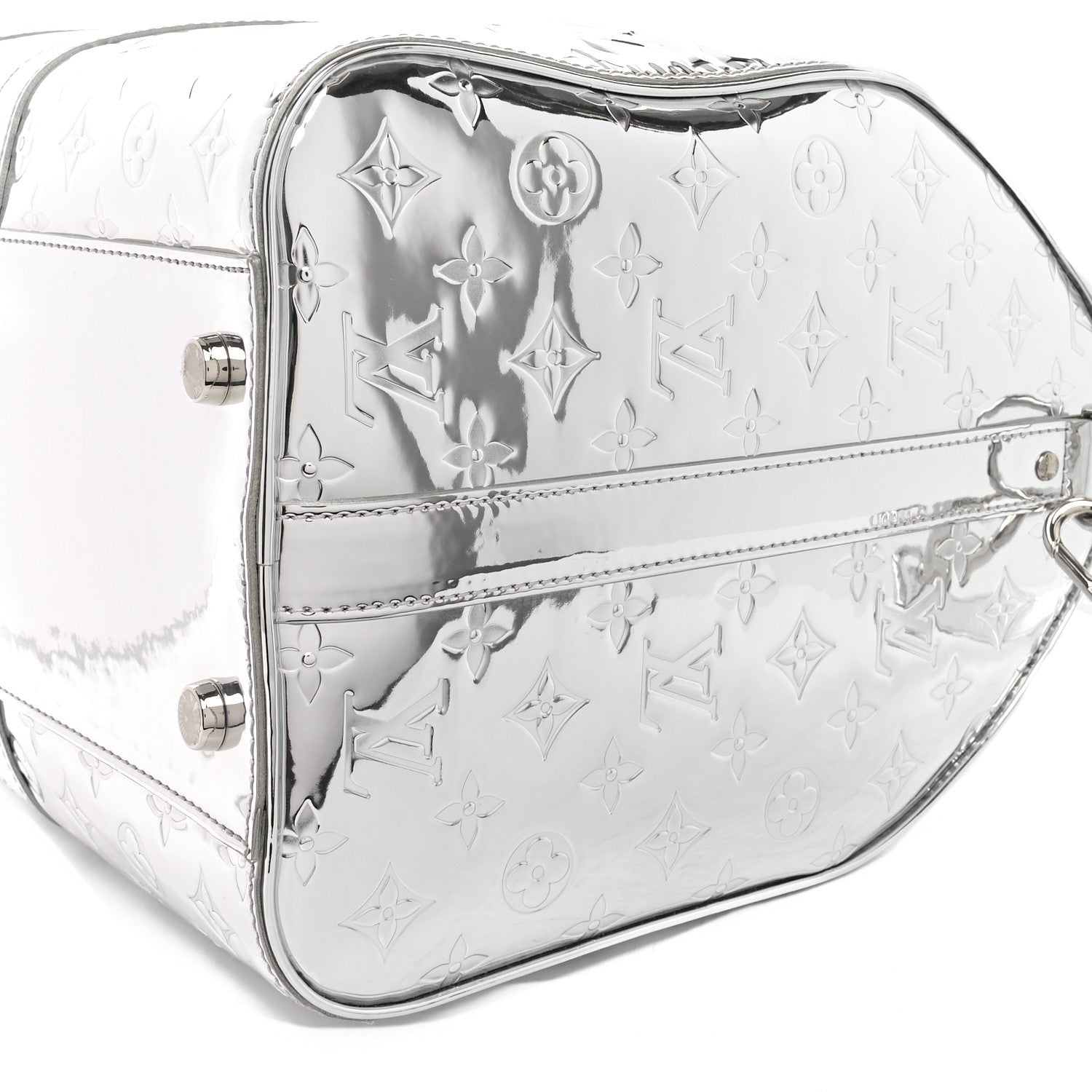 Louis Vuitton Monogram Mirror Keepall Bandouliere 45 Silver