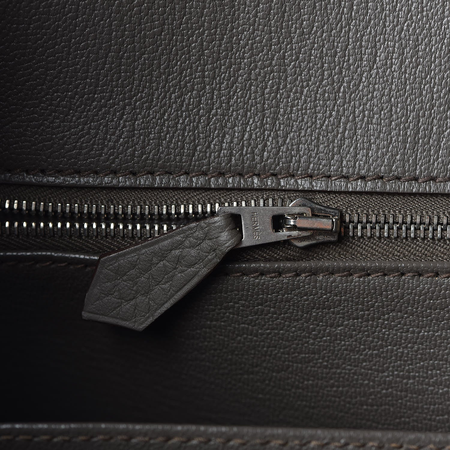 Hermes Taurillon Clemence Birkin 35 Taupe 9 of 33