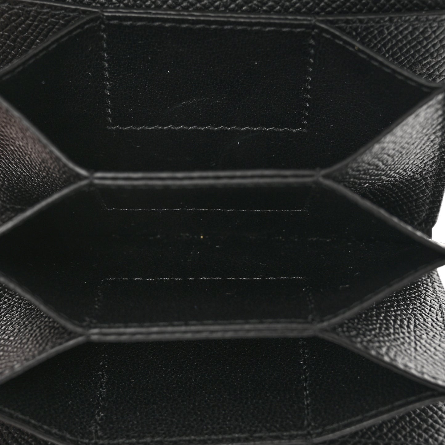 Grained Calfskin Ville Accordion Wallet Black