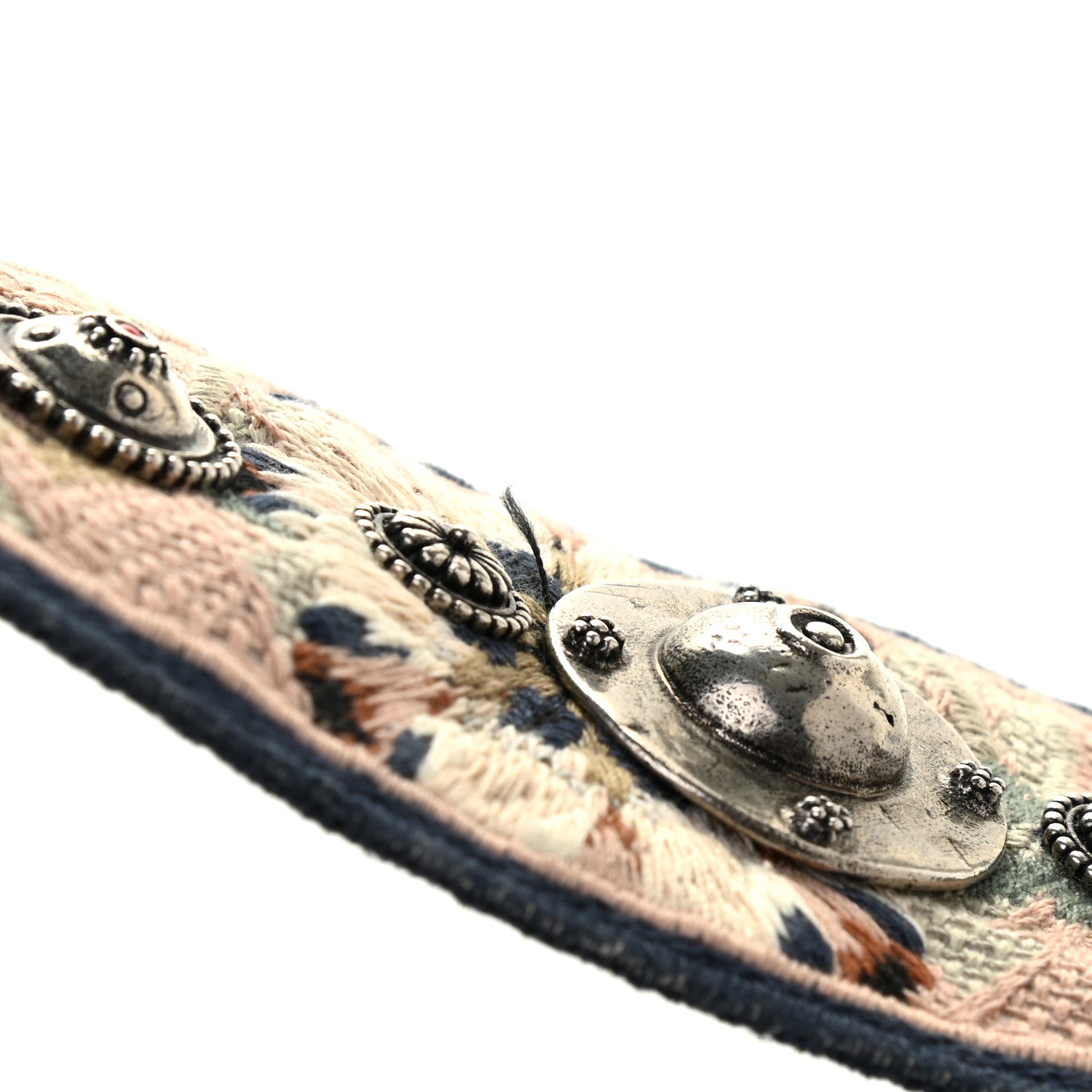 Christian Dior Canvas Embroidered Studded KaleiDiorscopic Shoulder Strap Multicolor 10 of 11