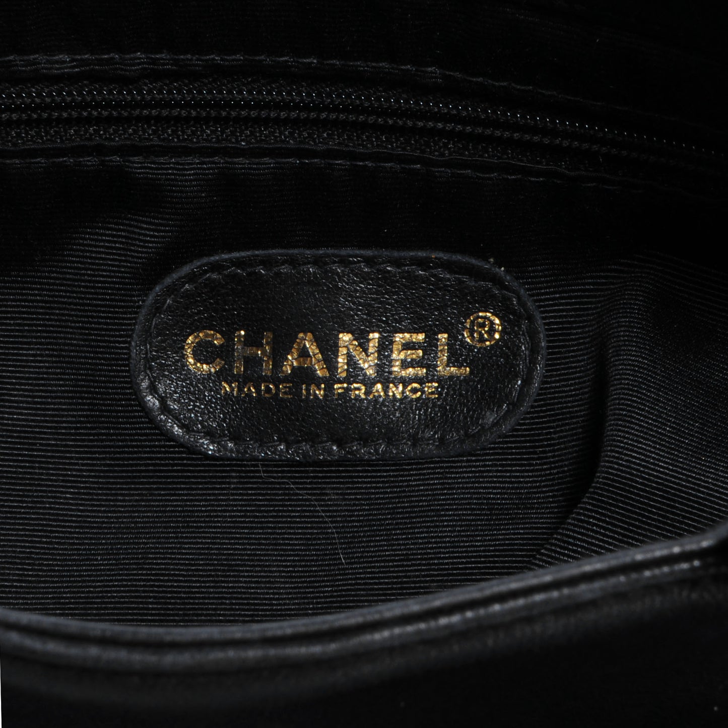 Lambskin Small CC Stitched Tote Black