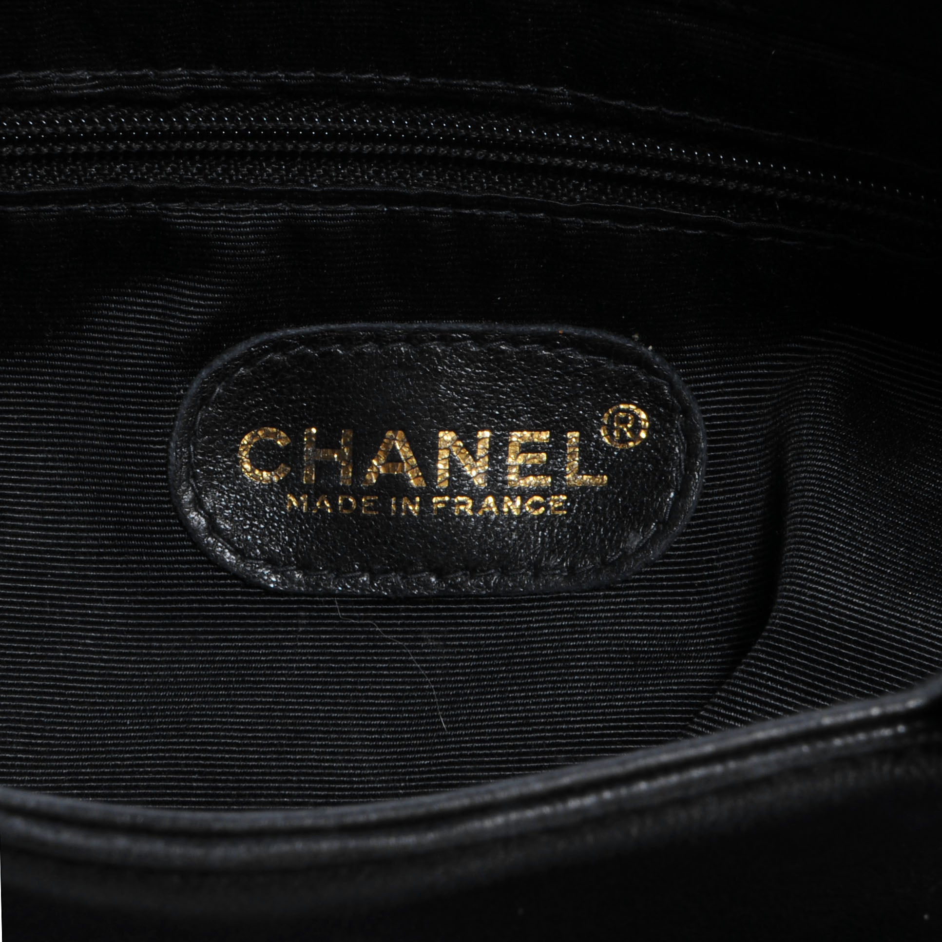 Chanel Lambskin Small CC Stitched Tote Black 6 of 7