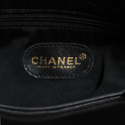Chanel Lambskin Small CC Stitched Tote Black 6 of 7