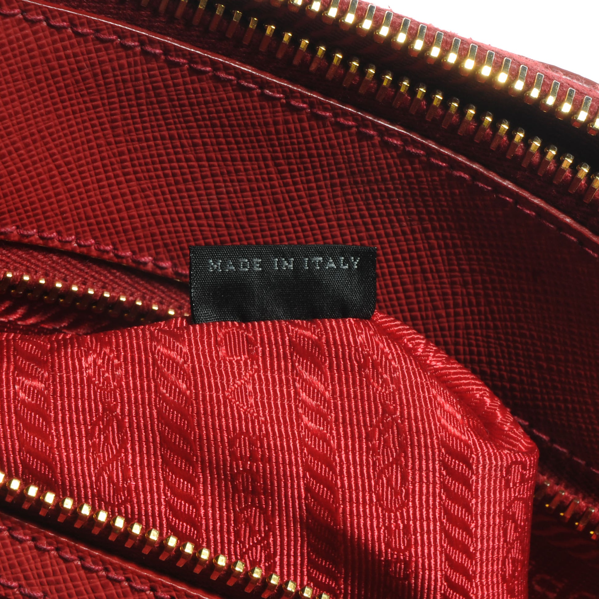 Prada Saffiano Lux Double Zip Top Handle Tote Fuoco 9 of 12