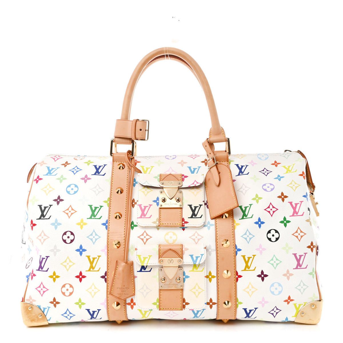 Louis Vuitton Monogram Multicolor Keepall 45 White 1 of 12