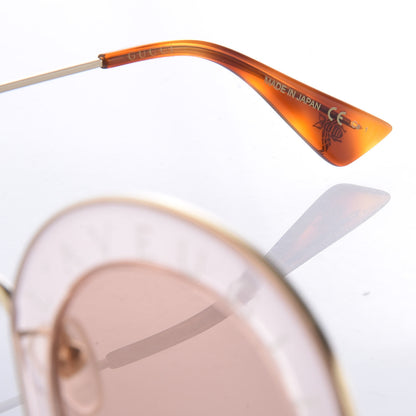 Gucci Metal L'Aveugle Par Amour Round Frame Sunglasses GG0113S Light Pink 6 of 7