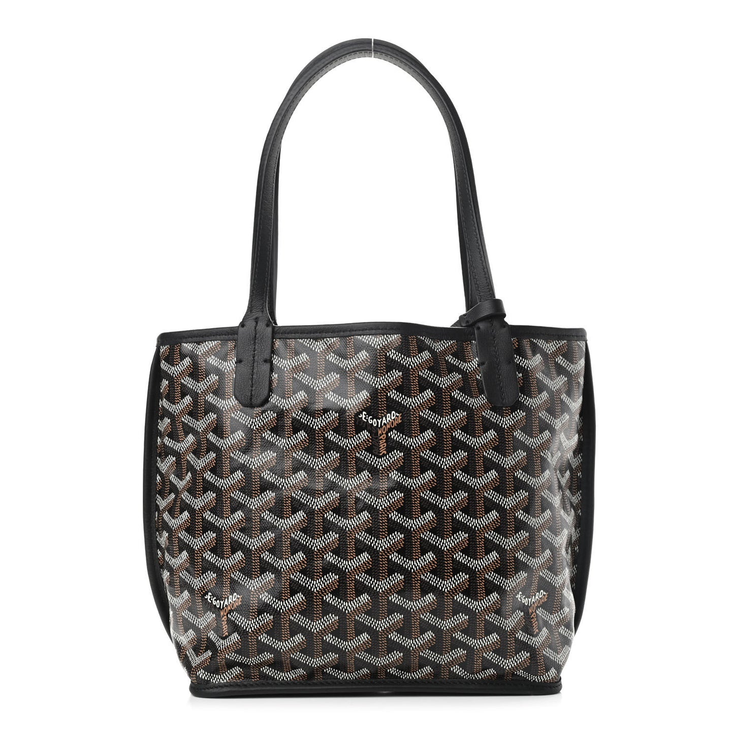 Goyardine Reversible Mini Anjou Black