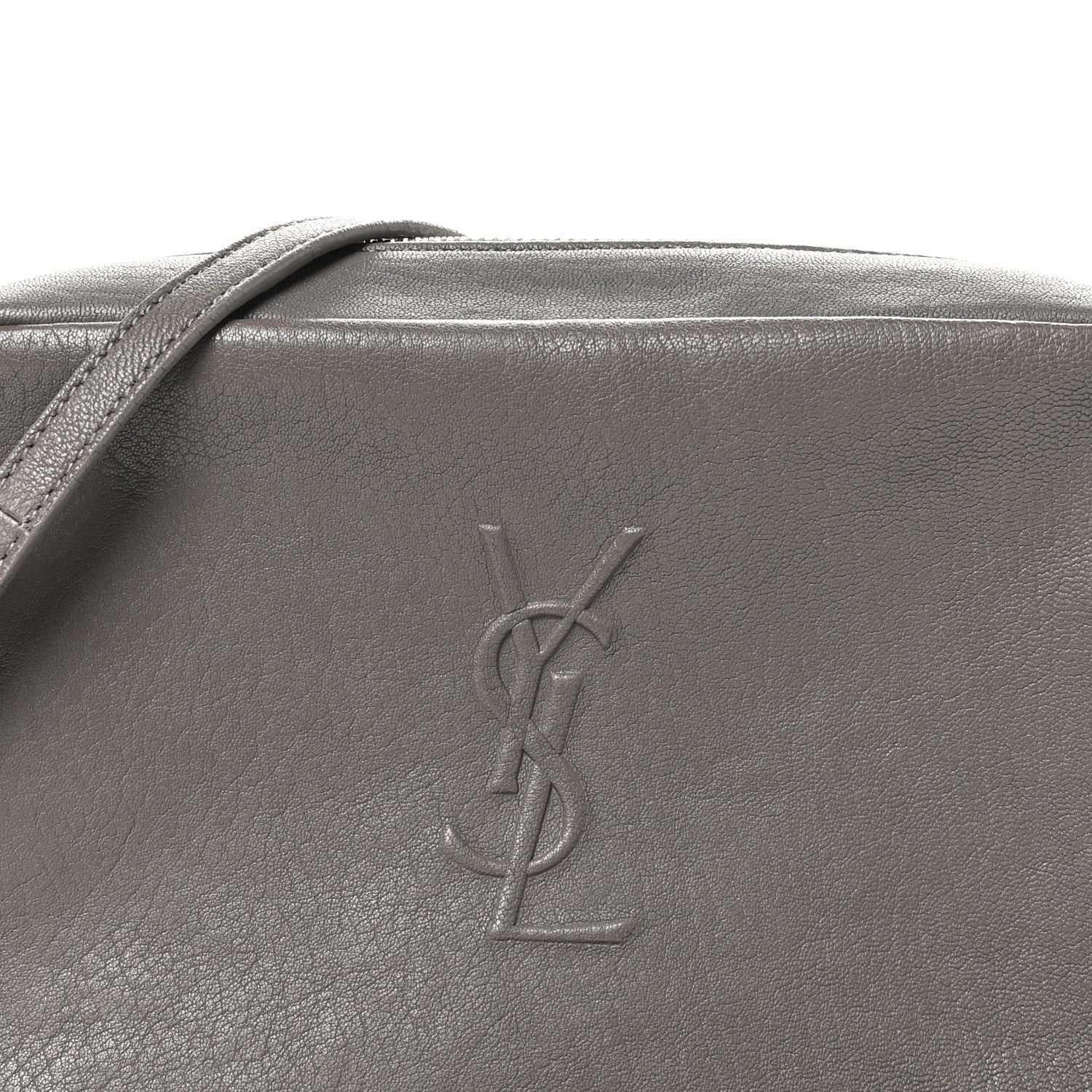 Saint Laurent Calfskin Monogram Small Lou Camera Bag Fog 8 of 11