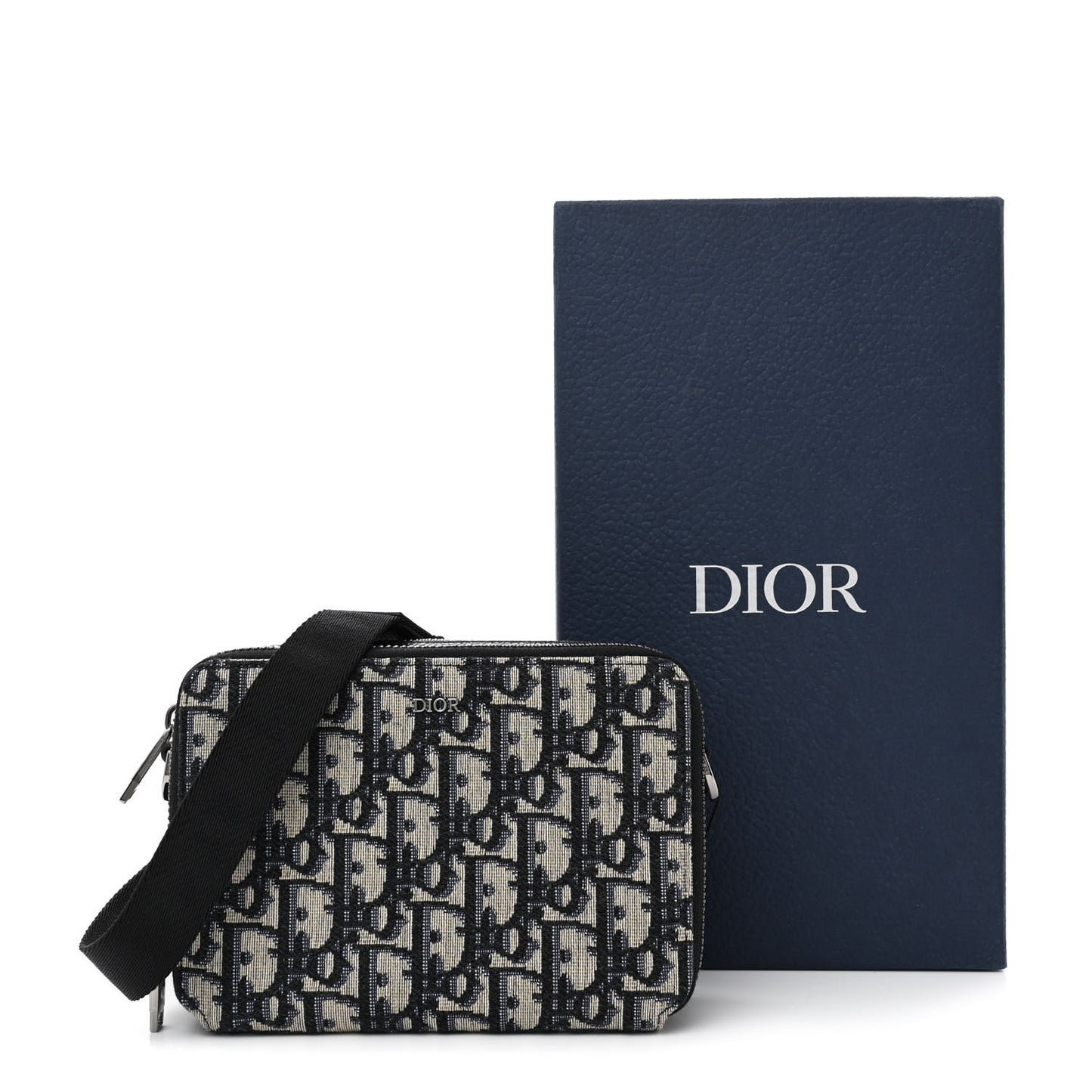 Oblique Pouch Beige Black