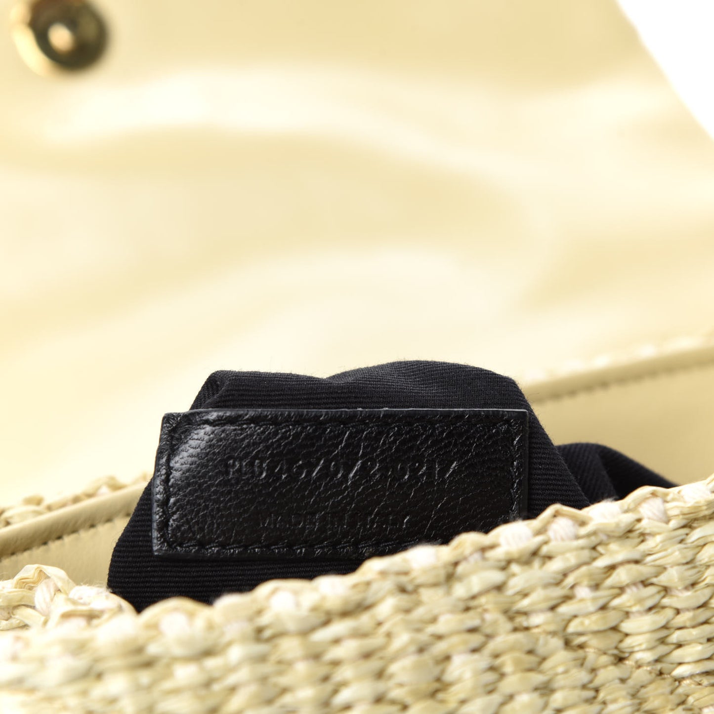 Raffia Monogram Toy Loulou Chain Satchel Naturale