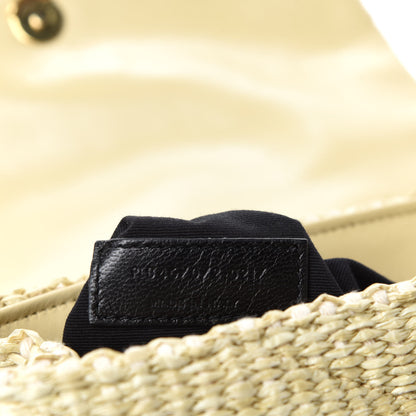 Saint Laurent Raffia Monogram Toy Loulou Chain Satchel Naturale 12 of 13