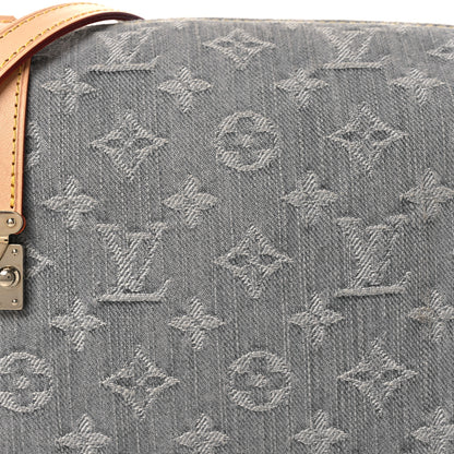 Louis Vuitton Monogram Denim Side Trunk MM Washed Gray 7 of 12