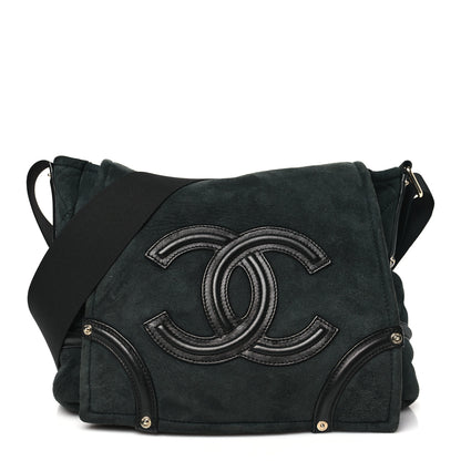 Chanel Suede Sparkling Winter Messenger Black 1 of 9