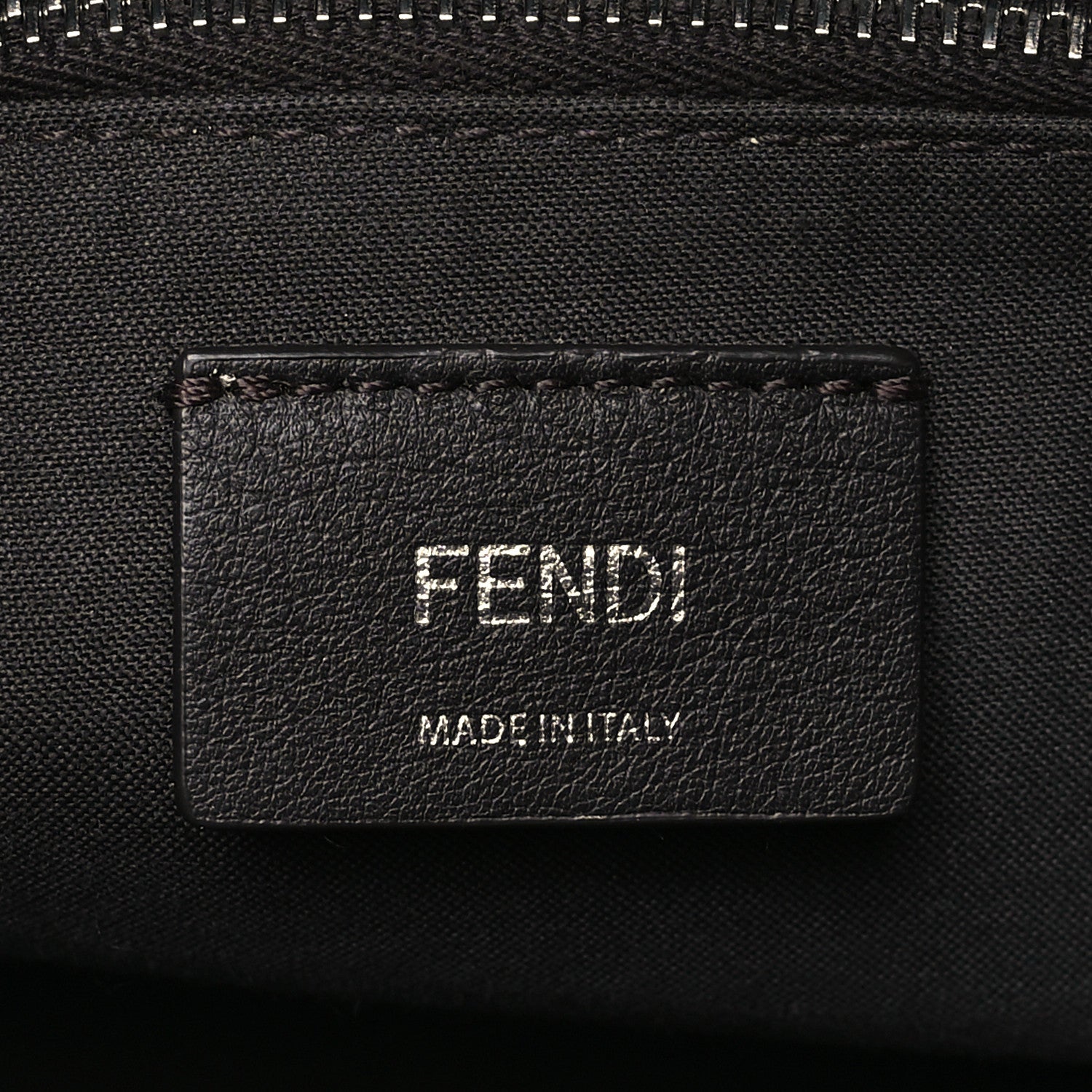 Fendi Vitello Dolce Bi-Color FF 1974 Embossed Medium By The Way Boston Bag Maya Black 7 of 11