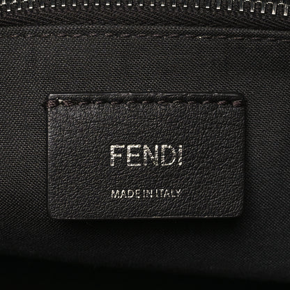 Fendi Vitello Dolce Bi-Color FF 1974 Embossed Medium By The Way Boston Bag Maya Black 7 of 11