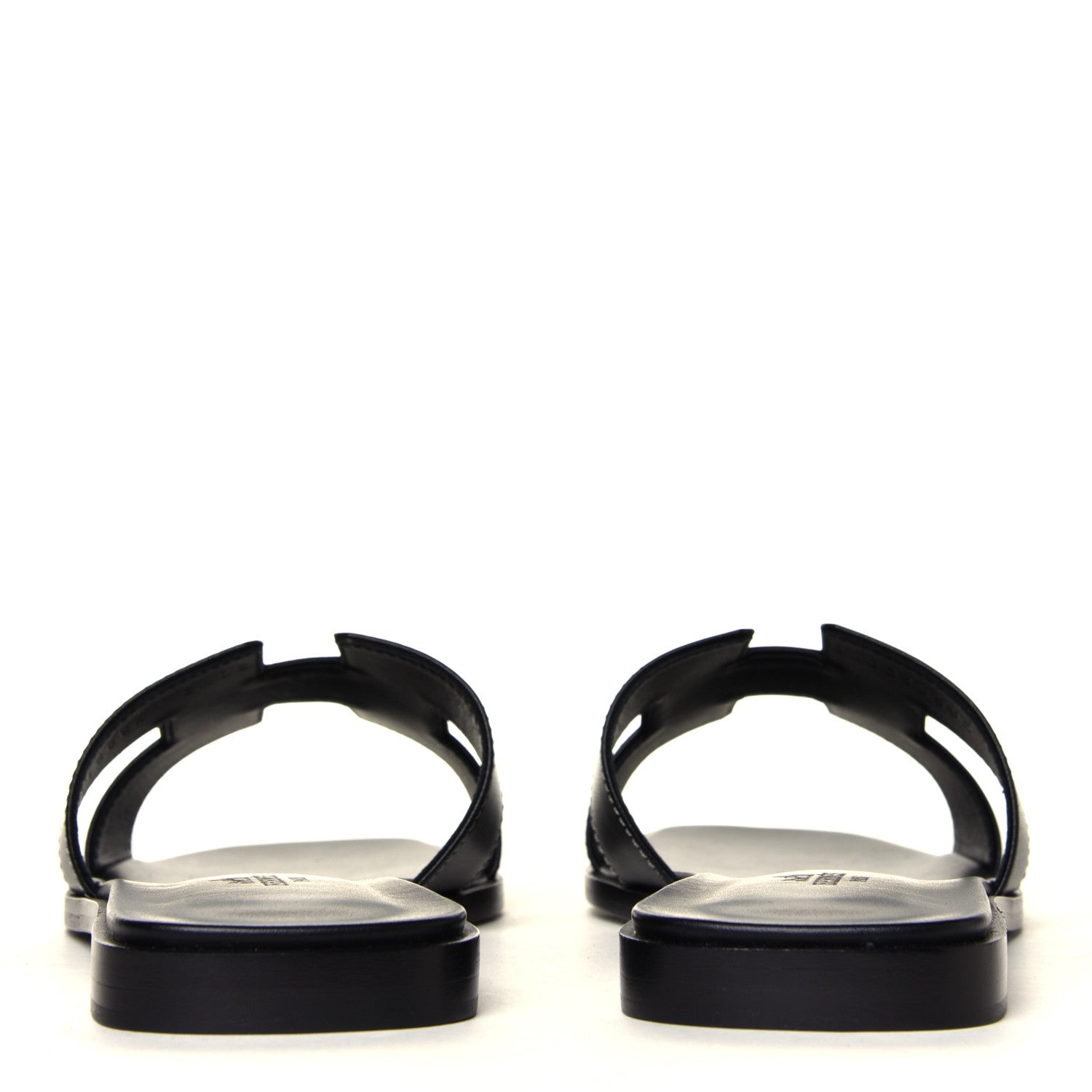Hermes Box Calfskin Oran Sandals 39 Black 5 of 6