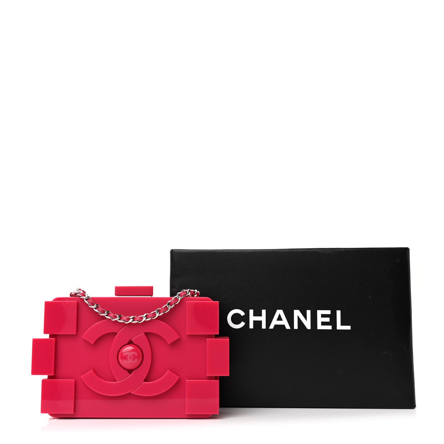 Plexiglass Boy Brick Lego Clutch Pink