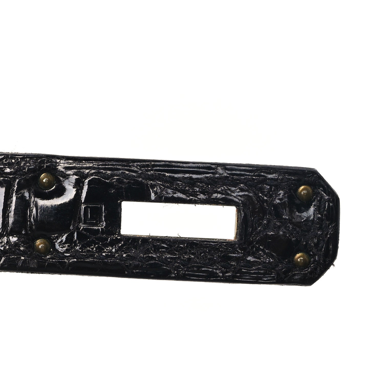 Hermes Shiny Porosus Crocodile Birkin 35 Black 7 of 12