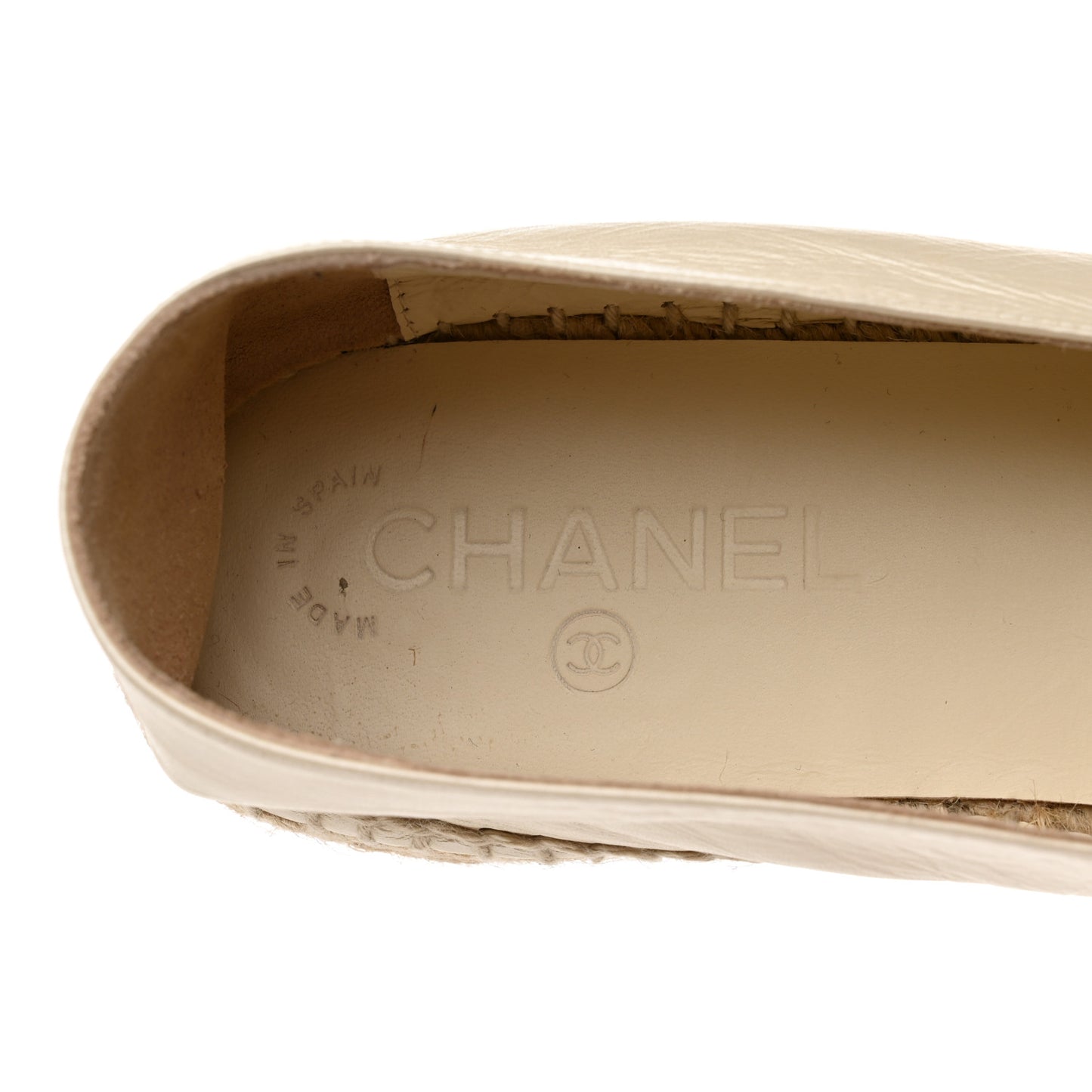 Lambskin CC Espadrilles 40 Beige Black