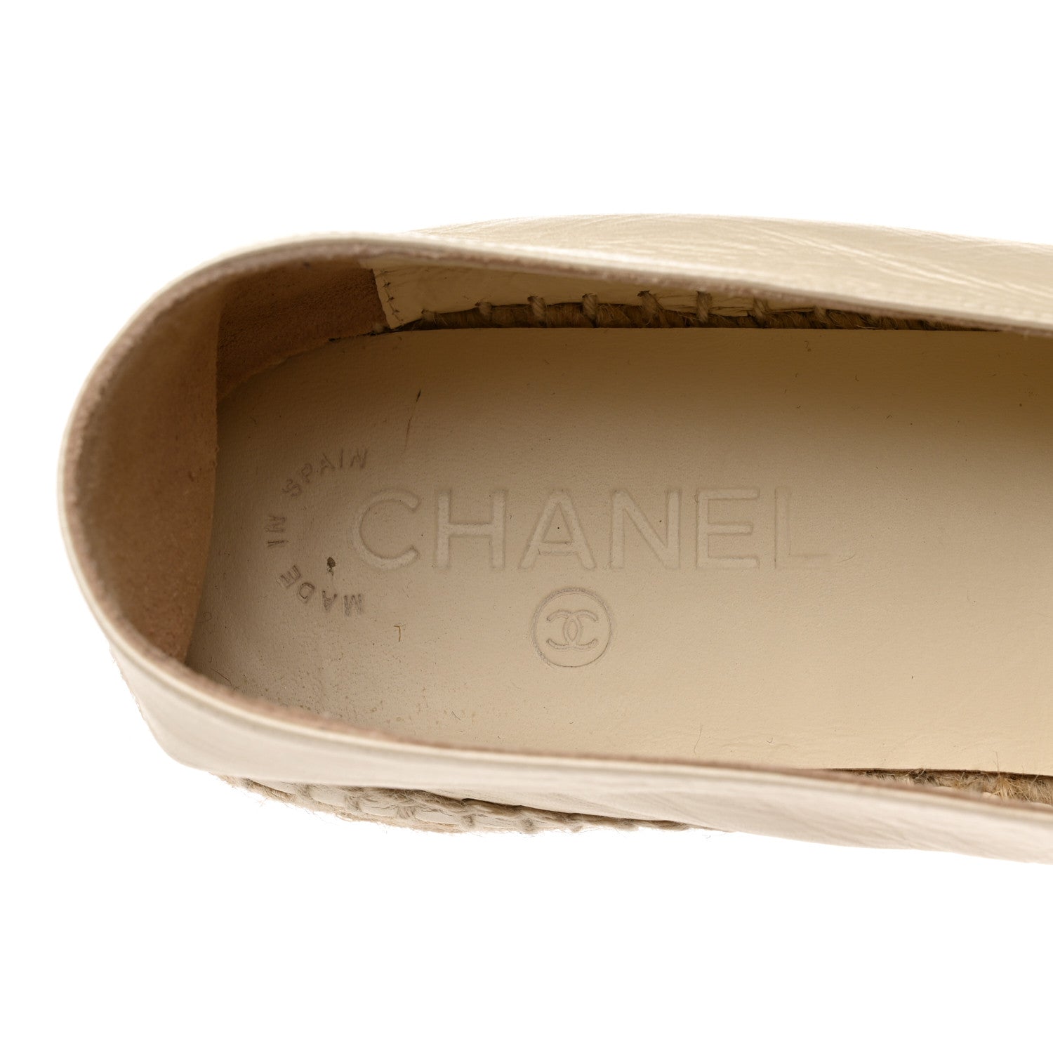 Chanel Lambskin CC Espadrilles 40 Beige Black 7 of 9
