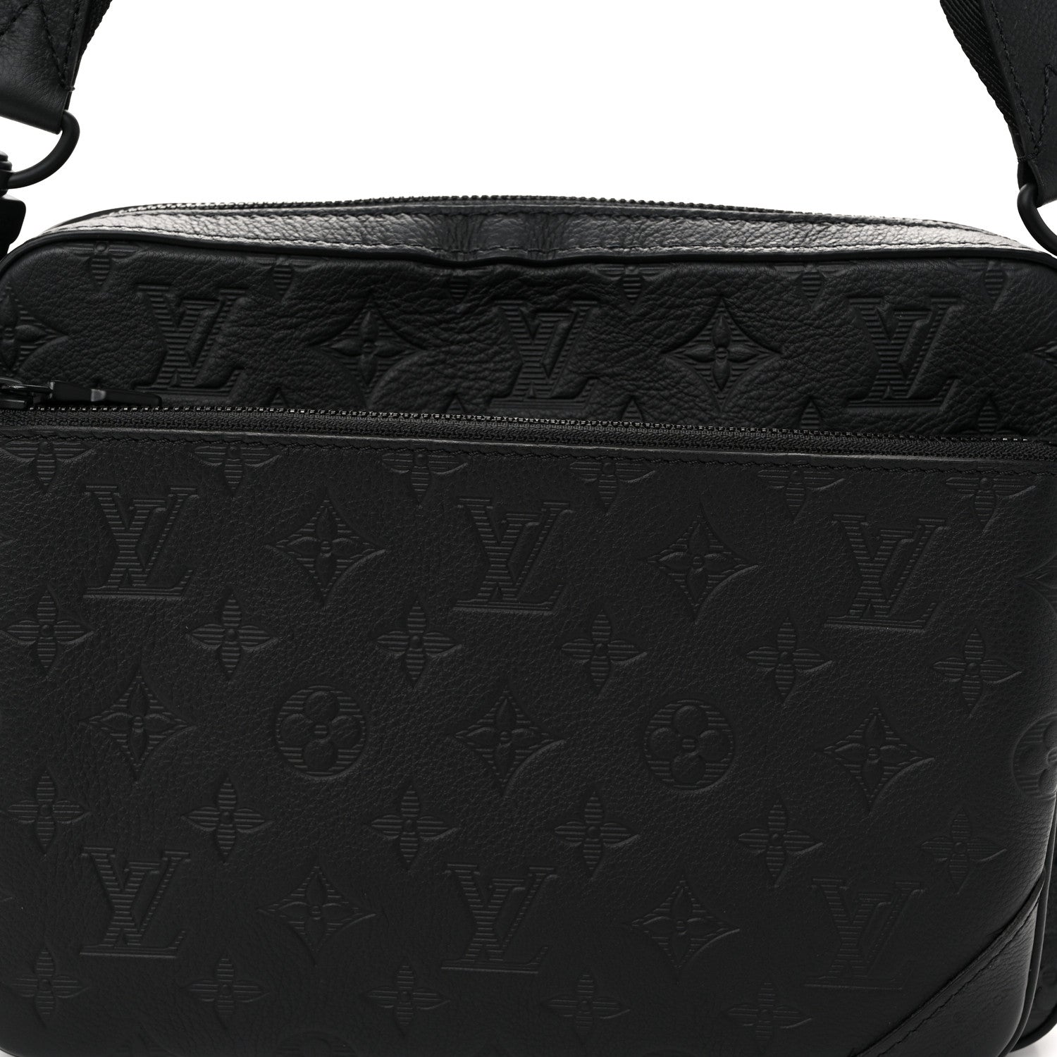 Louis Vuitton Calfskin Monogram Shadow Trio Messenger Black 8 of 10