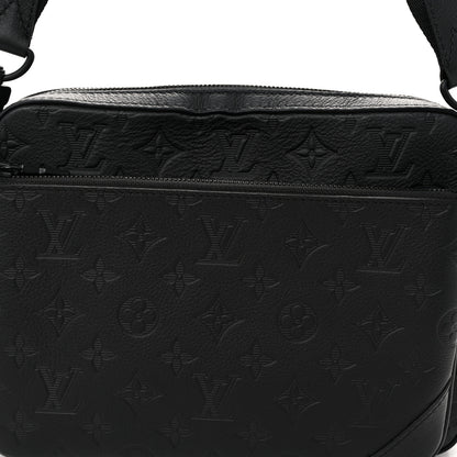 Louis Vuitton Calfskin Monogram Shadow Trio Messenger Black 8 of 10