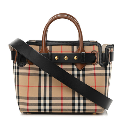 Burberry Calfskin Vintage Check Triple Stud Mini Belt Bag Archive Beige 1 of 14