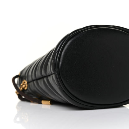 Gucci Calfskin Matelasse Mini GG Marmont 2.0 Bucket Bag Black 8 of 8