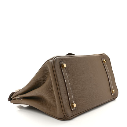 Hermes Taurillon Clemence Birkin 30 Etoupe 4 of 8