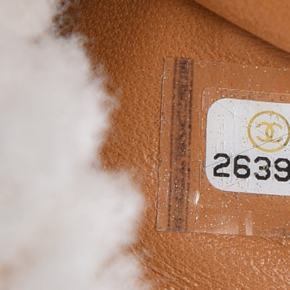 Chanel Shearling Lambskin Quilted Coco Neige Single Flap Beige 9 of 9