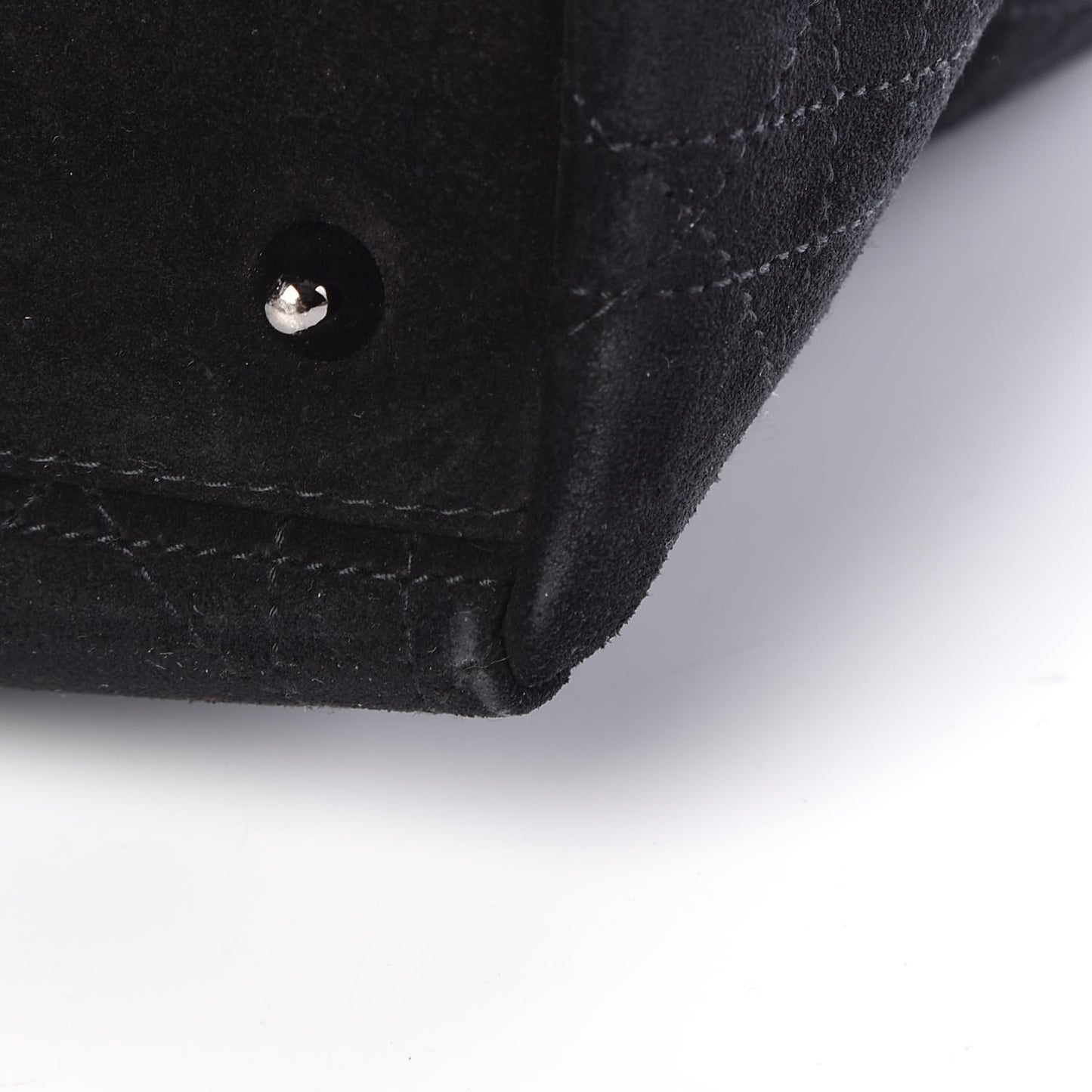 Suede Cannage Medium Lady Dior Black