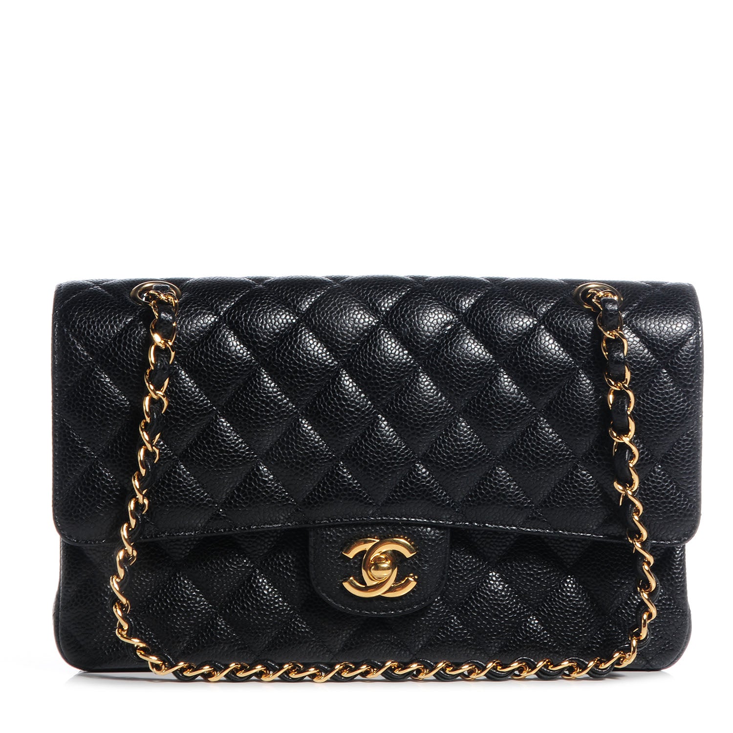 Chanel Caviar Quilted Medium Double Flap Black 1 of 8
