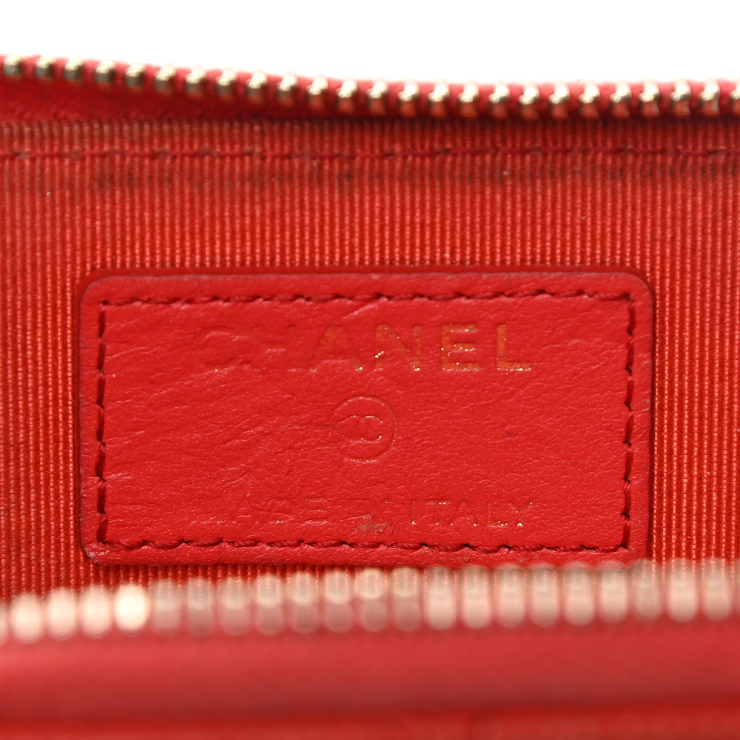 Caviar Quilted Zip Coin Purse Red