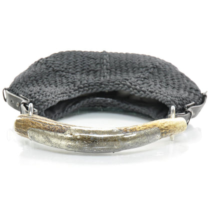 Saint Laurent Woven Straw Mombasa Black 6 of 9