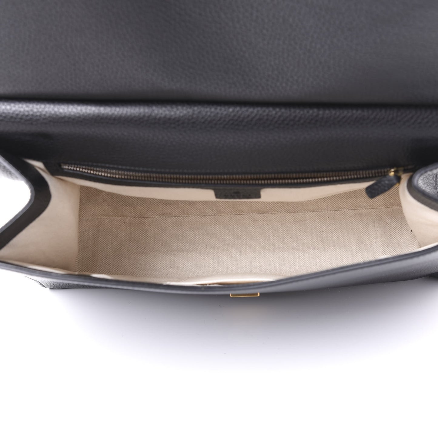 Calfskin Medium GG Marmont Top Handle Bag Black