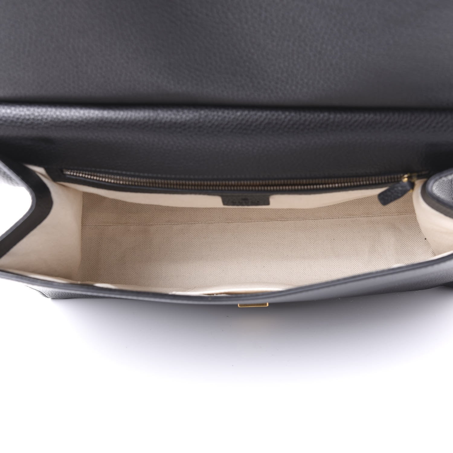 Gucci Calfskin Medium GG Marmont Top Handle Bag Black 4 of 9