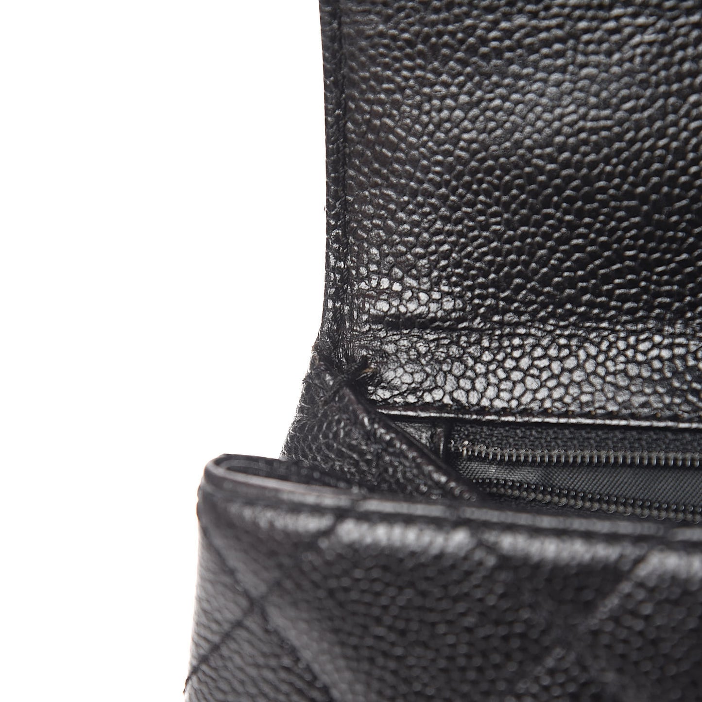 Caviar Quilted Jumbo Kelly Flap Black