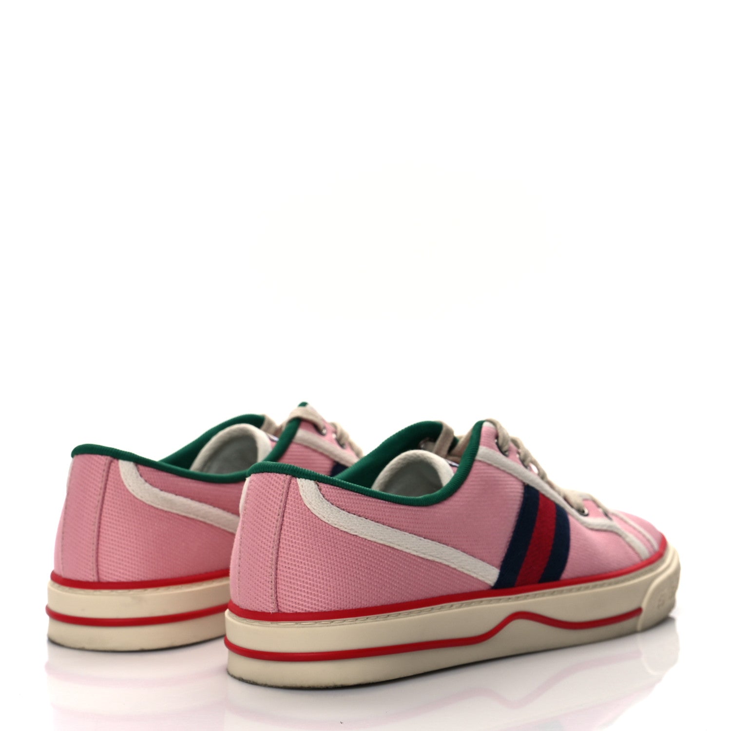 Gucci Canvas Web Womens 1977 Tennis Sneakers 40.5 Wild Rose Mystic White 4 of 11