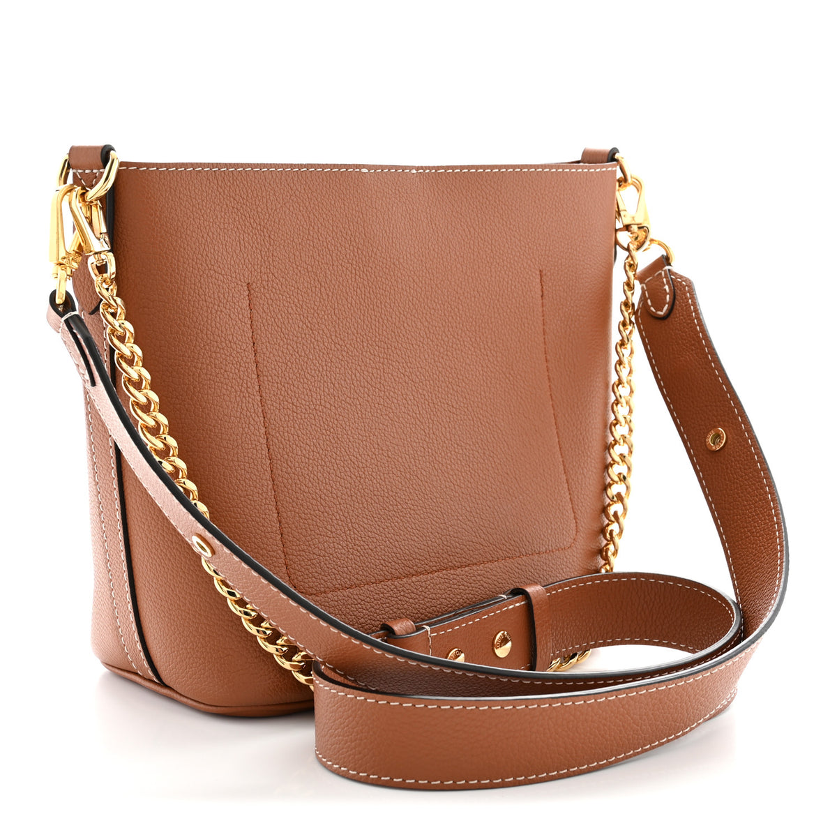Louis Vuitton Calfskin Lock and Walk Bucket Cognac 3 of 10