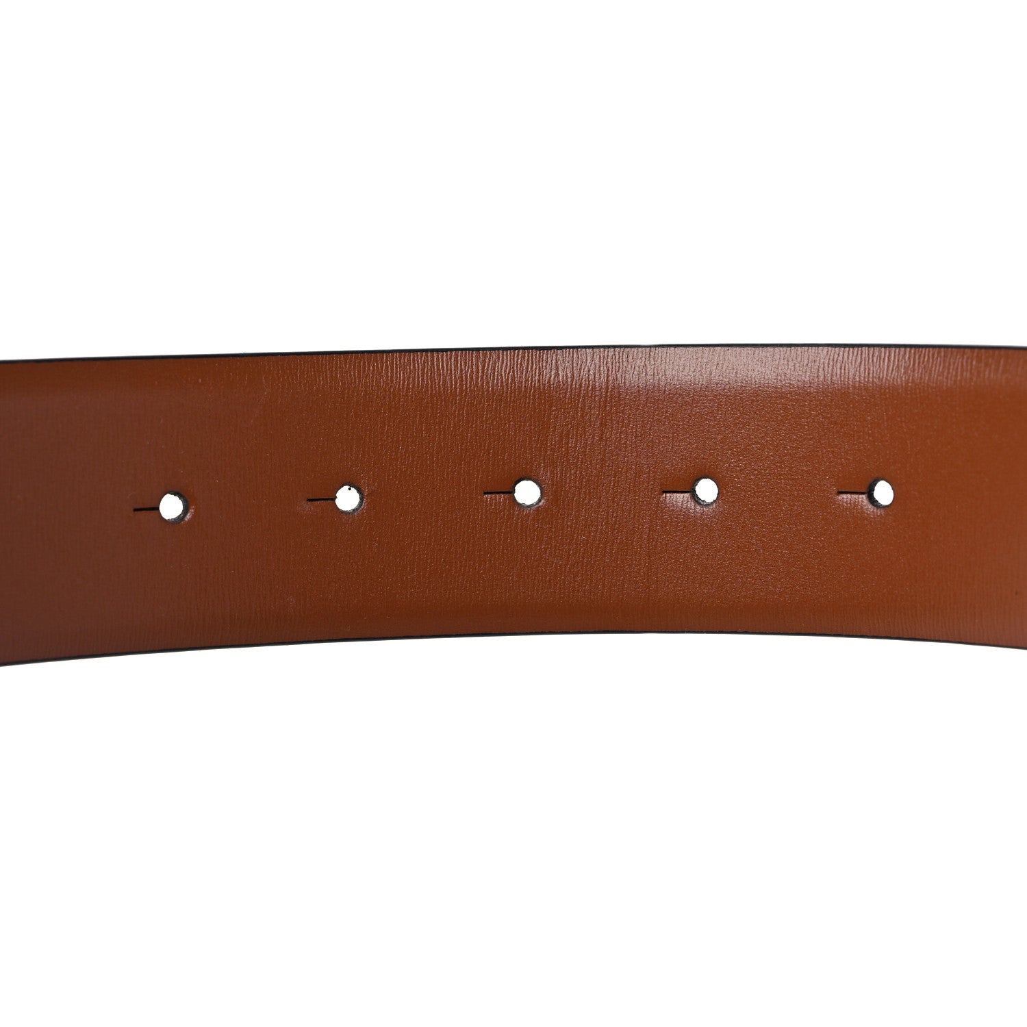 Valentino Garavani Glossy Calfskin VLogo Reversible 40mm Belt 95 38 Saddle Brown Black 5 of 7