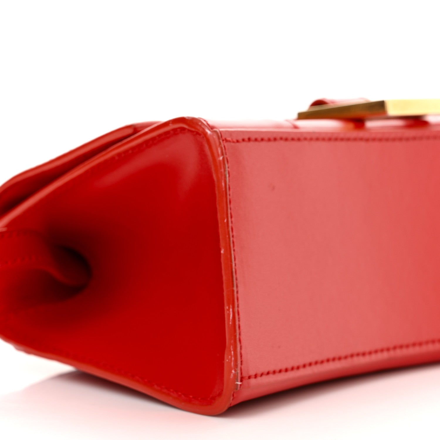 Balenciaga Shiny Box Calfskin Hourglass Top Handle Bag XS Bright Red 8 of 12