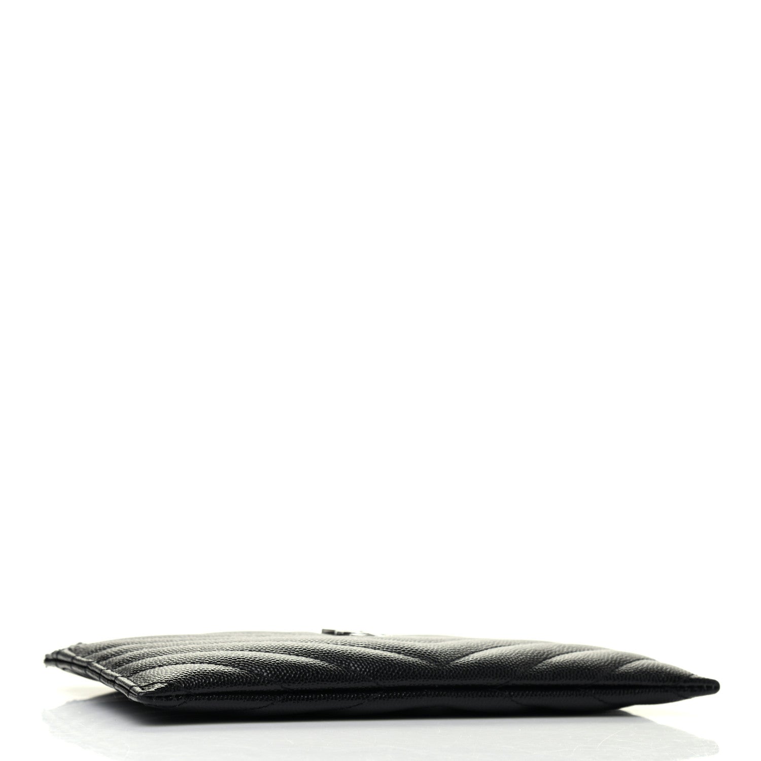 Saint Laurent Grain De Poudre Chevron Monogram Bill Pouch Black 4 of 6